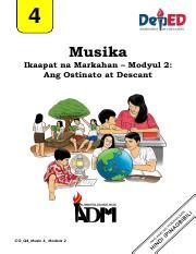 Grade 4 Musika Modyul: Ang Ostinato at Descant .